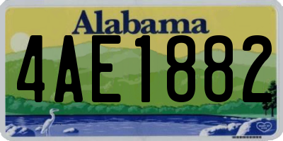 AL license plate 4AE1882