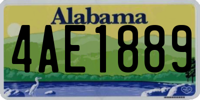 AL license plate 4AE1889