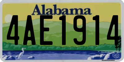 AL license plate 4AE1914