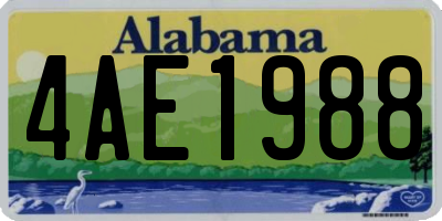AL license plate 4AE1988