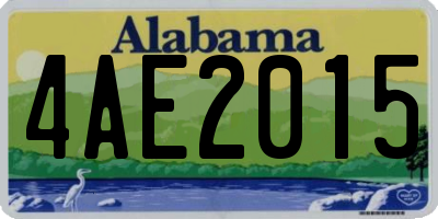 AL license plate 4AE2015