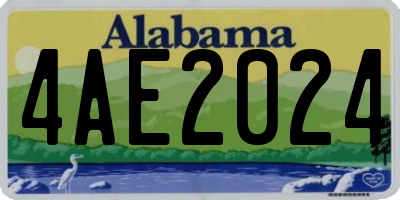 AL license plate 4AE2024