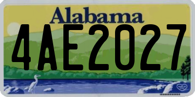 AL license plate 4AE2027