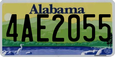 AL license plate 4AE2055