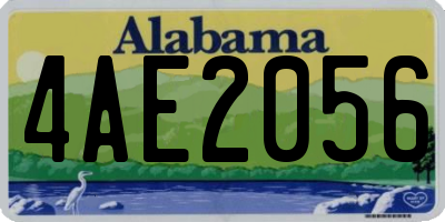 AL license plate 4AE2056