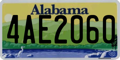 AL license plate 4AE2060