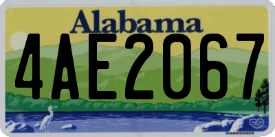 AL license plate 4AE2067