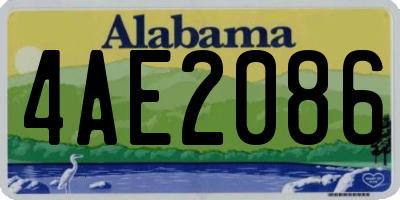 AL license plate 4AE2086