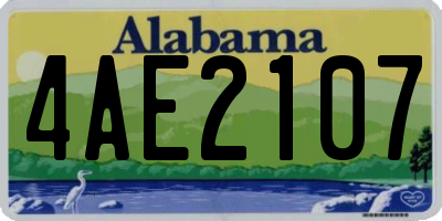 AL license plate 4AE2107
