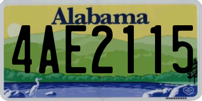 AL license plate 4AE2115