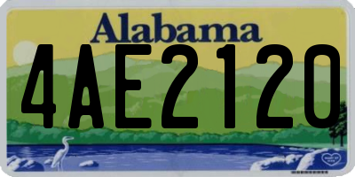 AL license plate 4AE2120