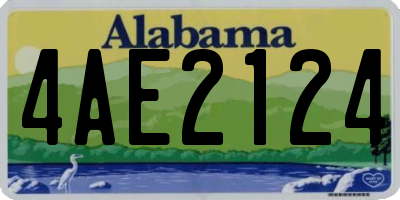 AL license plate 4AE2124