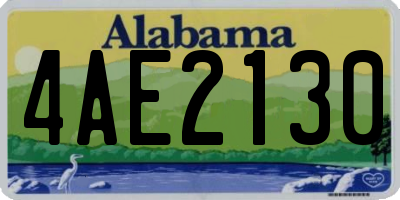 AL license plate 4AE2130