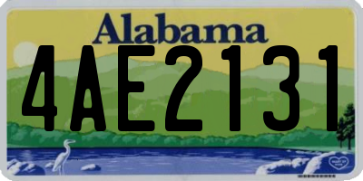AL license plate 4AE2131