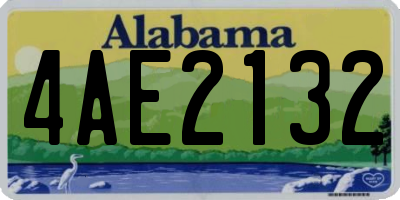 AL license plate 4AE2132