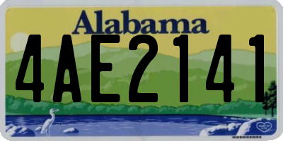 AL license plate 4AE2141