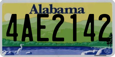 AL license plate 4AE2142