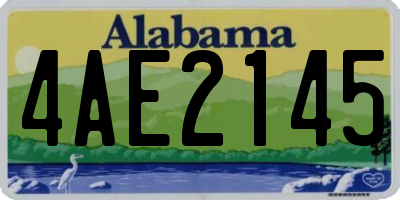 AL license plate 4AE2145