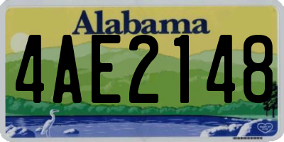 AL license plate 4AE2148