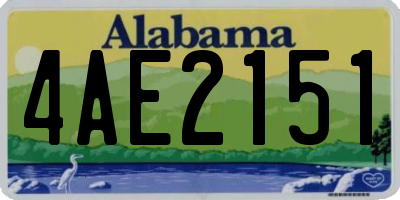 AL license plate 4AE2151