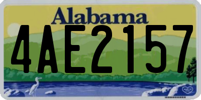 AL license plate 4AE2157
