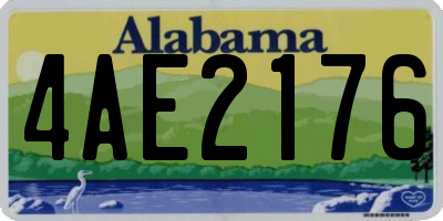 AL license plate 4AE2176