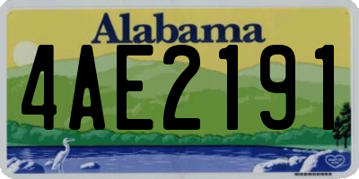 AL license plate 4AE2191