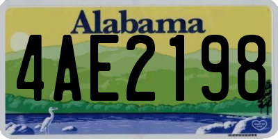 AL license plate 4AE2198