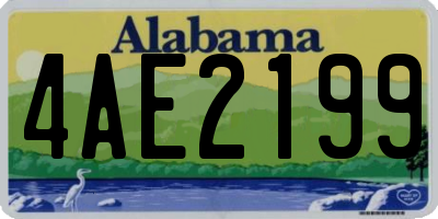 AL license plate 4AE2199