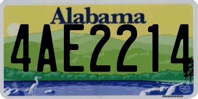 AL license plate 4AE2214