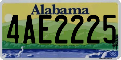 AL license plate 4AE2225