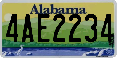 AL license plate 4AE2234