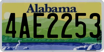 AL license plate 4AE2253