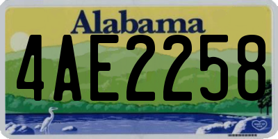 AL license plate 4AE2258