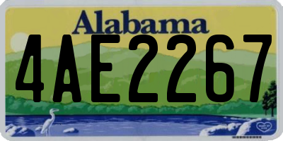 AL license plate 4AE2267