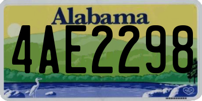 AL license plate 4AE2298