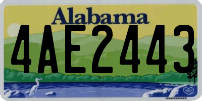 AL license plate 4AE2443
