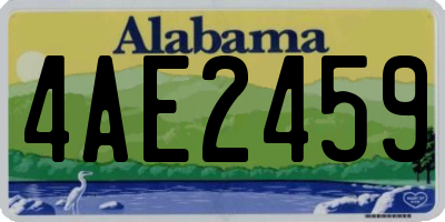 AL license plate 4AE2459