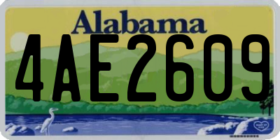 AL license plate 4AE2609