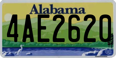 AL license plate 4AE2620