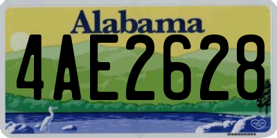AL license plate 4AE2628