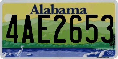 AL license plate 4AE2653