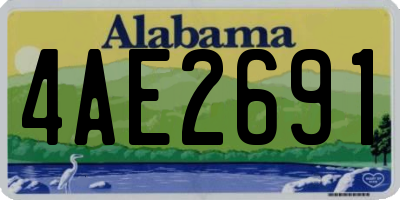 AL license plate 4AE2691