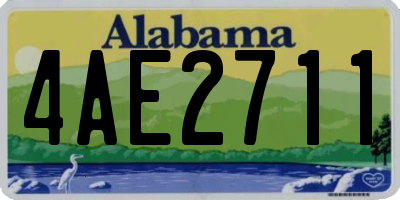 AL license plate 4AE2711