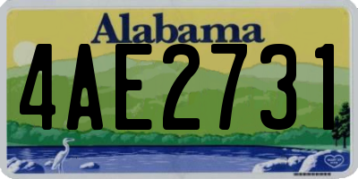 AL license plate 4AE2731