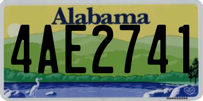 AL license plate 4AE2741