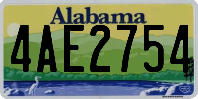 AL license plate 4AE2754