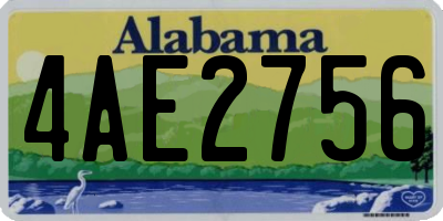 AL license plate 4AE2756