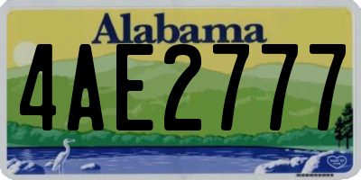 AL license plate 4AE2777