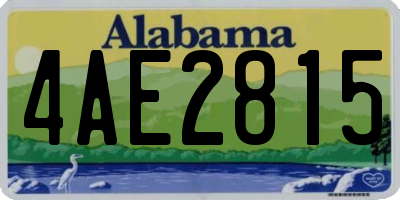 AL license plate 4AE2815